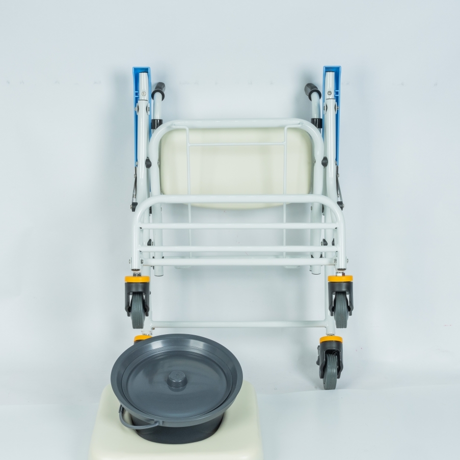 均佳鋁合金可收合有輪洗澡便器椅