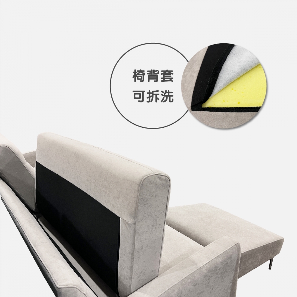 B01米兒 米盧貓抓布L型沙發