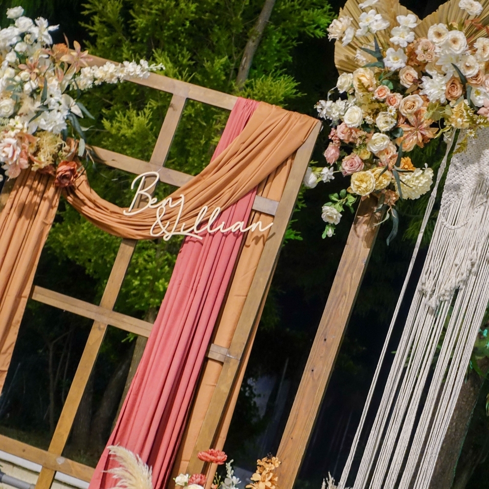 戶外婚禮-大地色系花拱