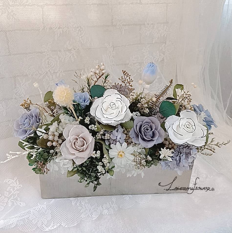 金屬花器永生玫瑰桌花