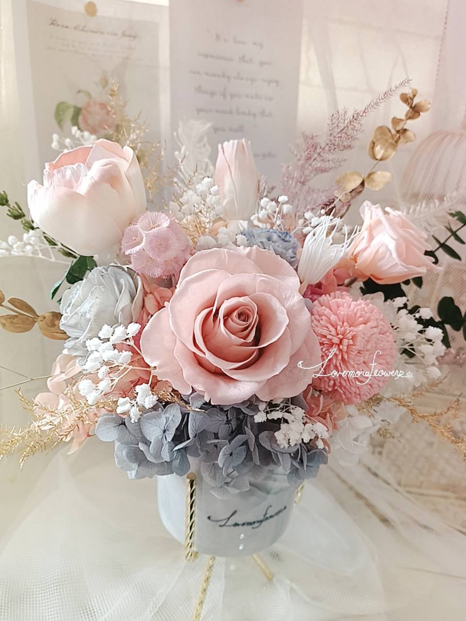 金架永生玫瑰桌花