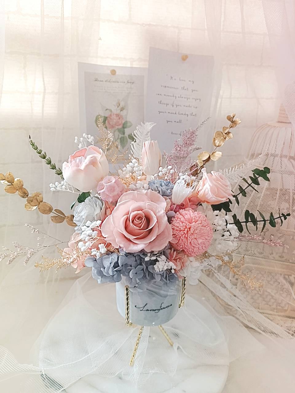 金架永生玫瑰桌花