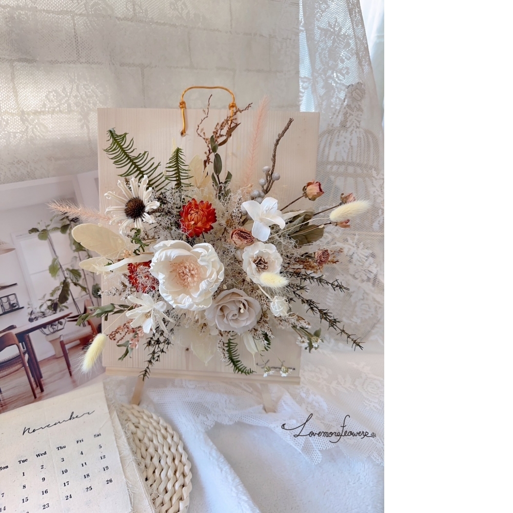 木飾掛勾板畫桌花