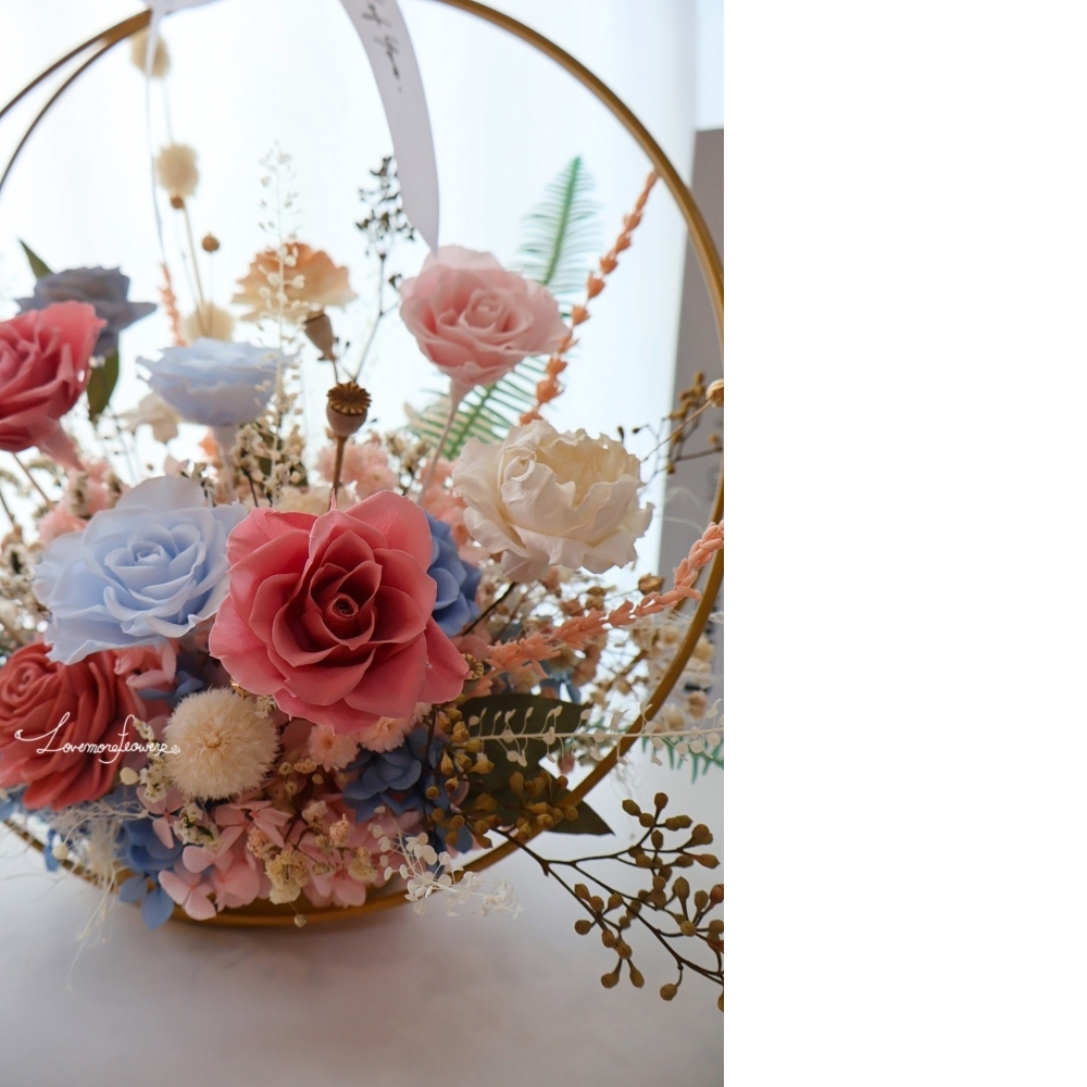 圓滿賀喜永生玫瑰桌花