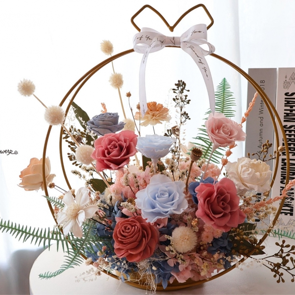 圓滿賀喜永生玫瑰桌花