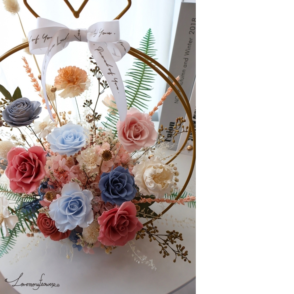 圓滿賀喜永生玫瑰桌花