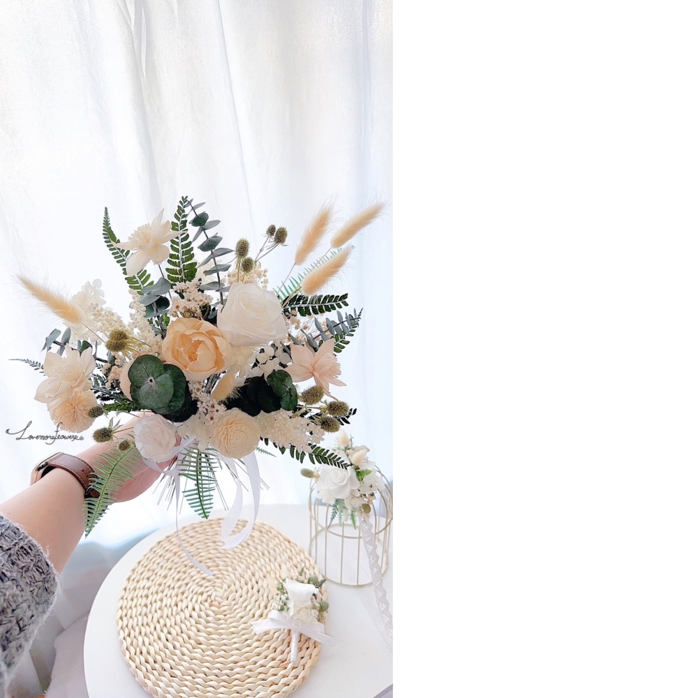 清新森林新娘捧花