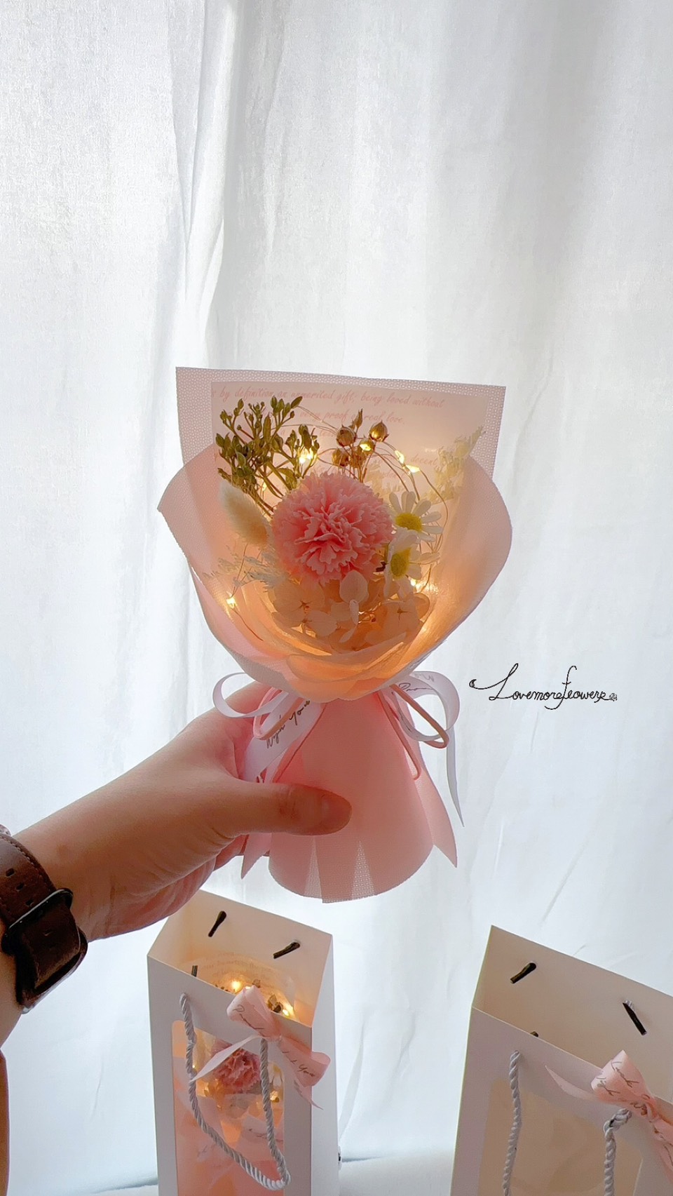 香氛康乃馨抽屜花盒花禮