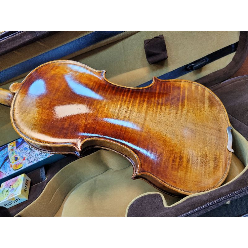 二手如新小提琴 手工製手刷漆可開音《 美第奇樂器》9.5成新小提琴44市面難尋#高級楓木製作 歐料小提琴 輕鬆擁有好琴