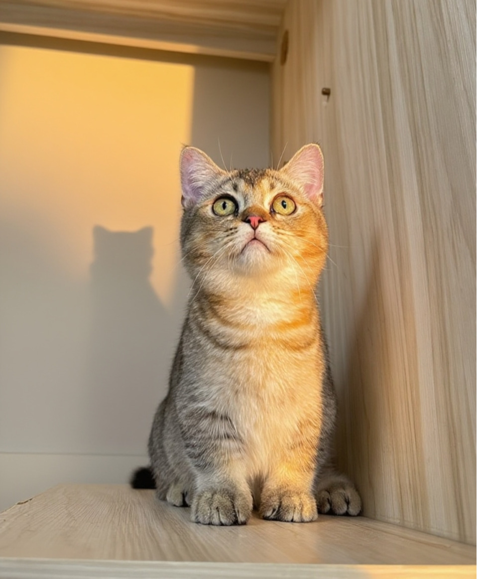 【短腿貓】黑金漸層曼