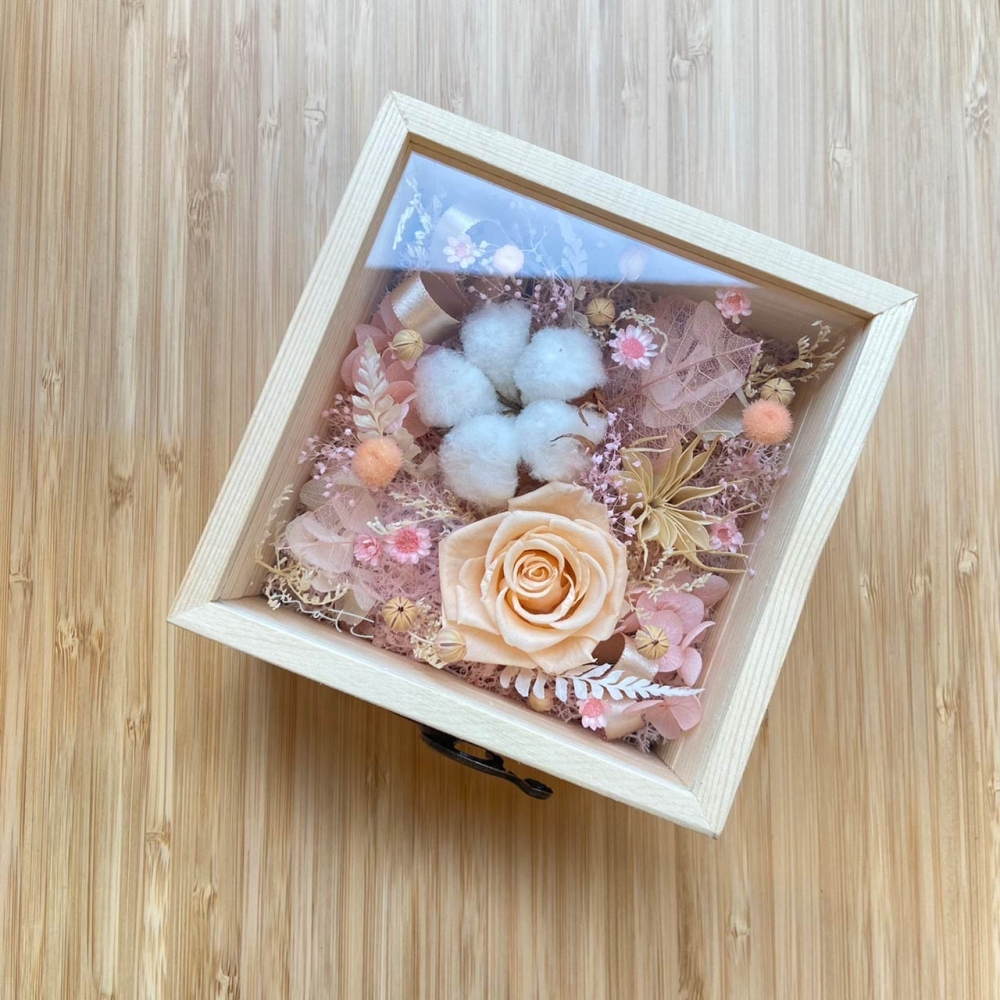 花藝系列課程-木作玻璃花盒 