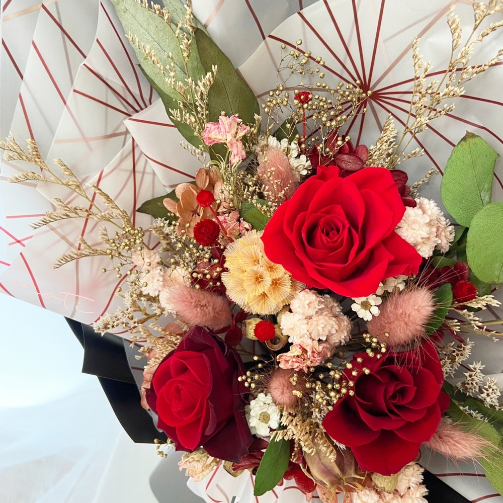 高雅紅玫瑰花束 | 台北花束訂製