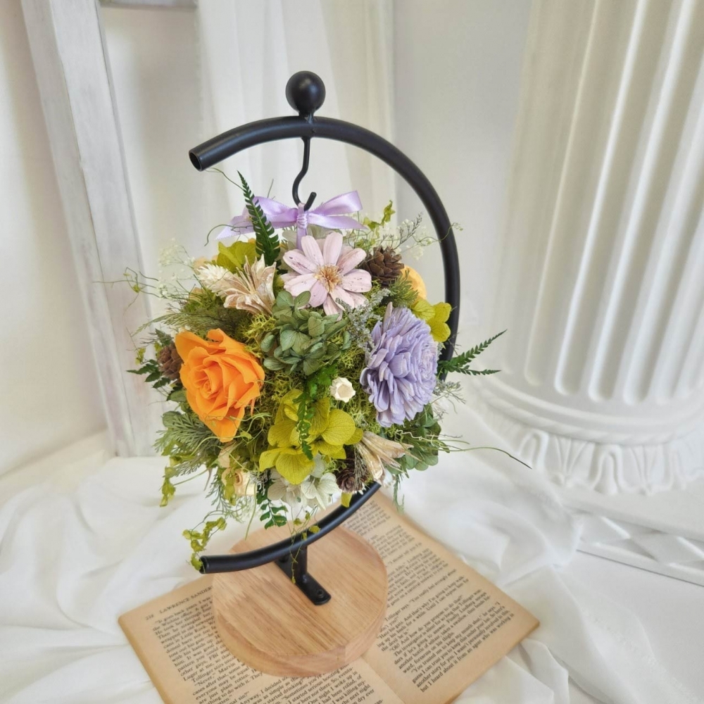 自然感綠色吊掛花球