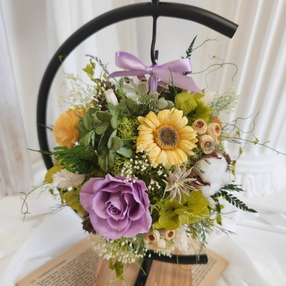 自然感綠色吊掛花球