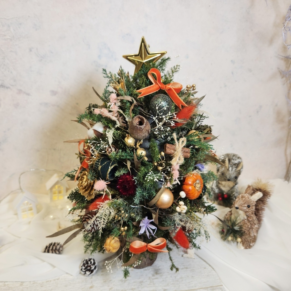 【材料包】聖托里尼聖誕樹 - 經典紅綠款 L