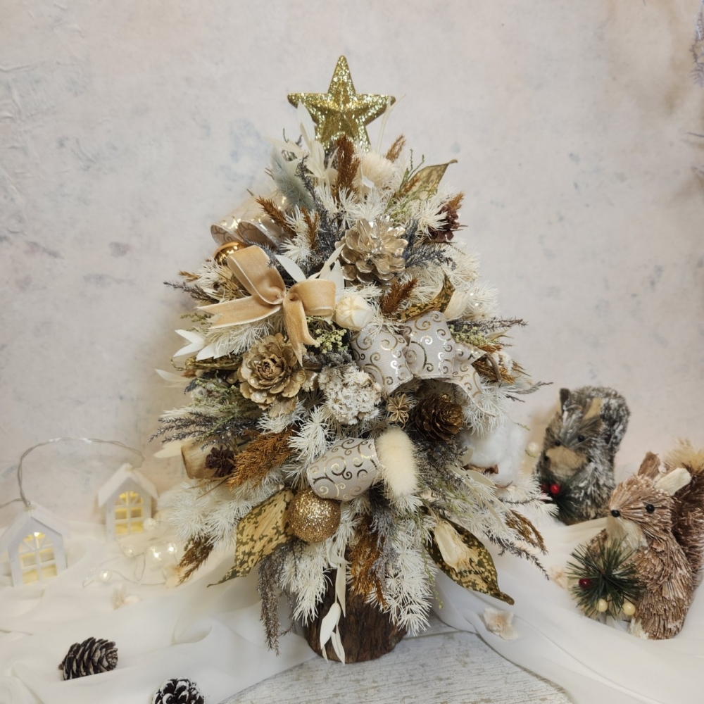 【材料包】永夜森林聖誕樹-白金款 L