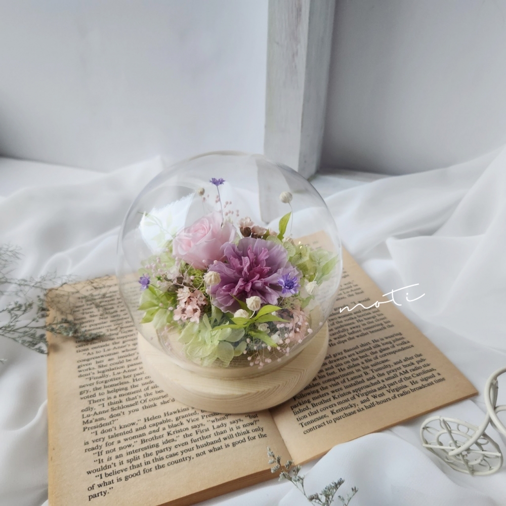 綻放的愛 玻璃花鐘