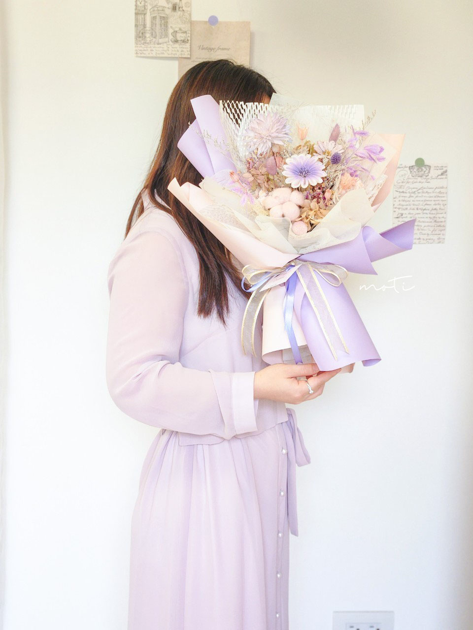 逐夢 擴香花束 M (粉紫款) | 台北花束訂製