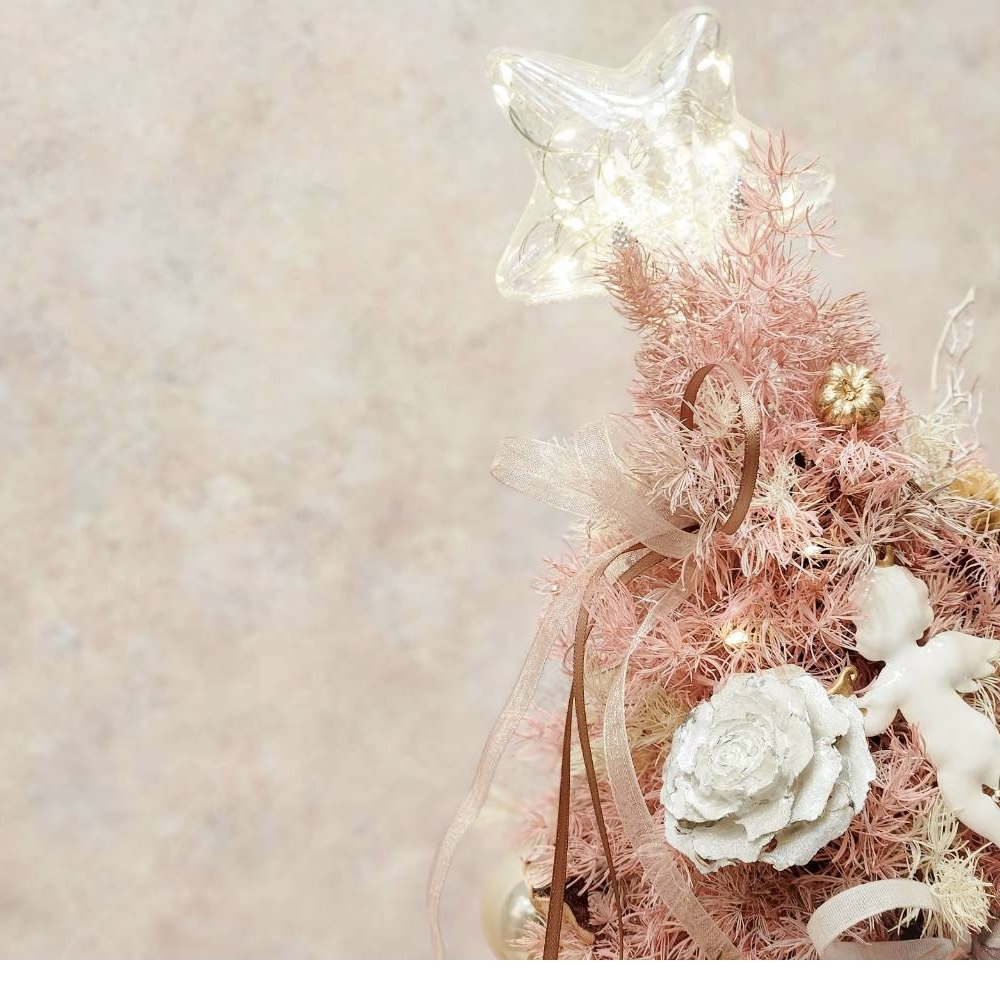 粉雪微光聖誕樹 L