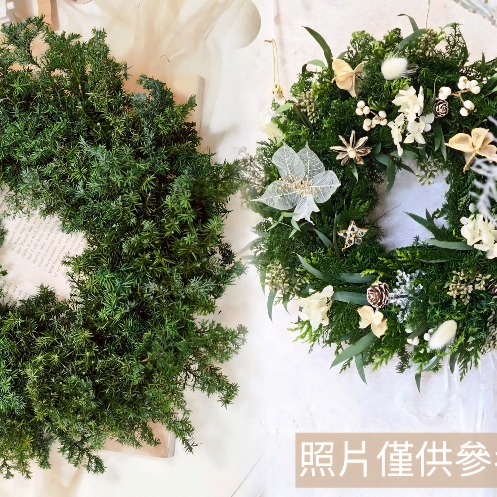 永生雪松花圈25公分 (個人質感設計款)