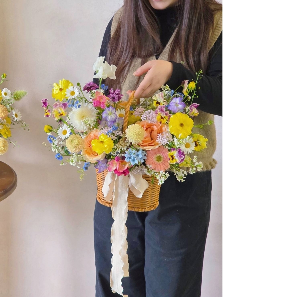 韓式鮮花提籃