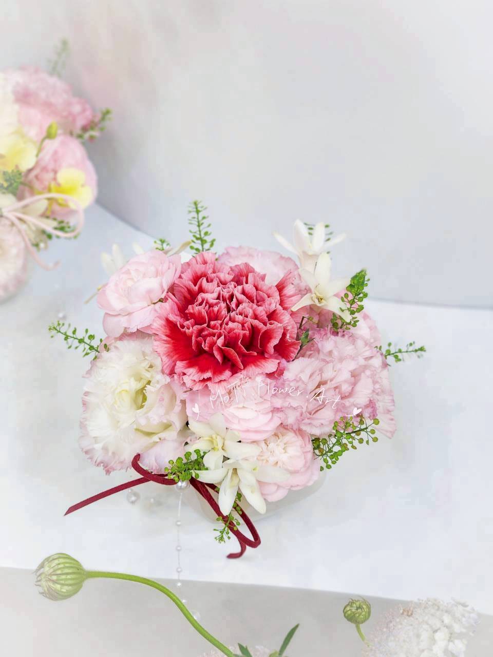 康乃馨桌花 ( XS，紅粉色系 )