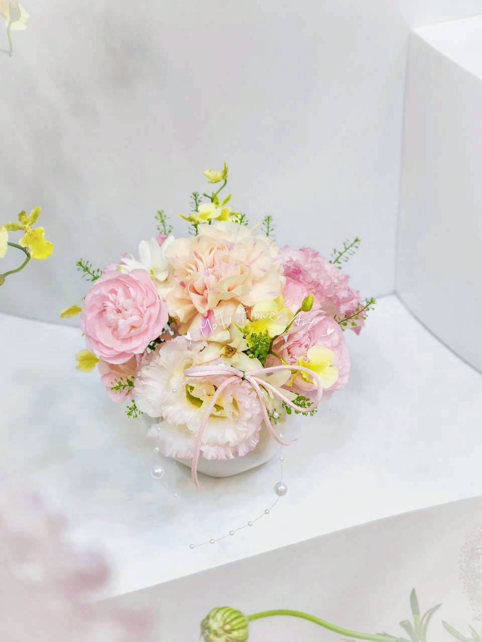 康乃馨桌花 ( XS，黃粉色系 )