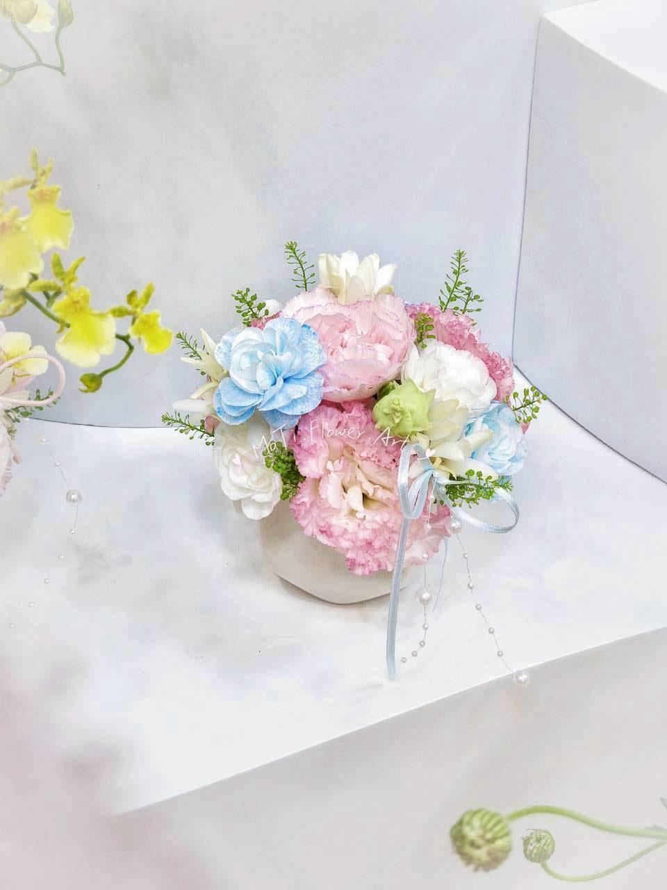 康乃馨桌花 ( XS，藍粉色系 )