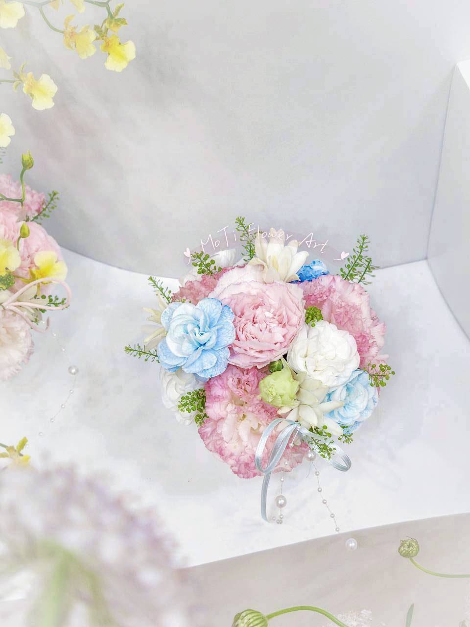 康乃馨桌花 ( XS，藍粉色系 )