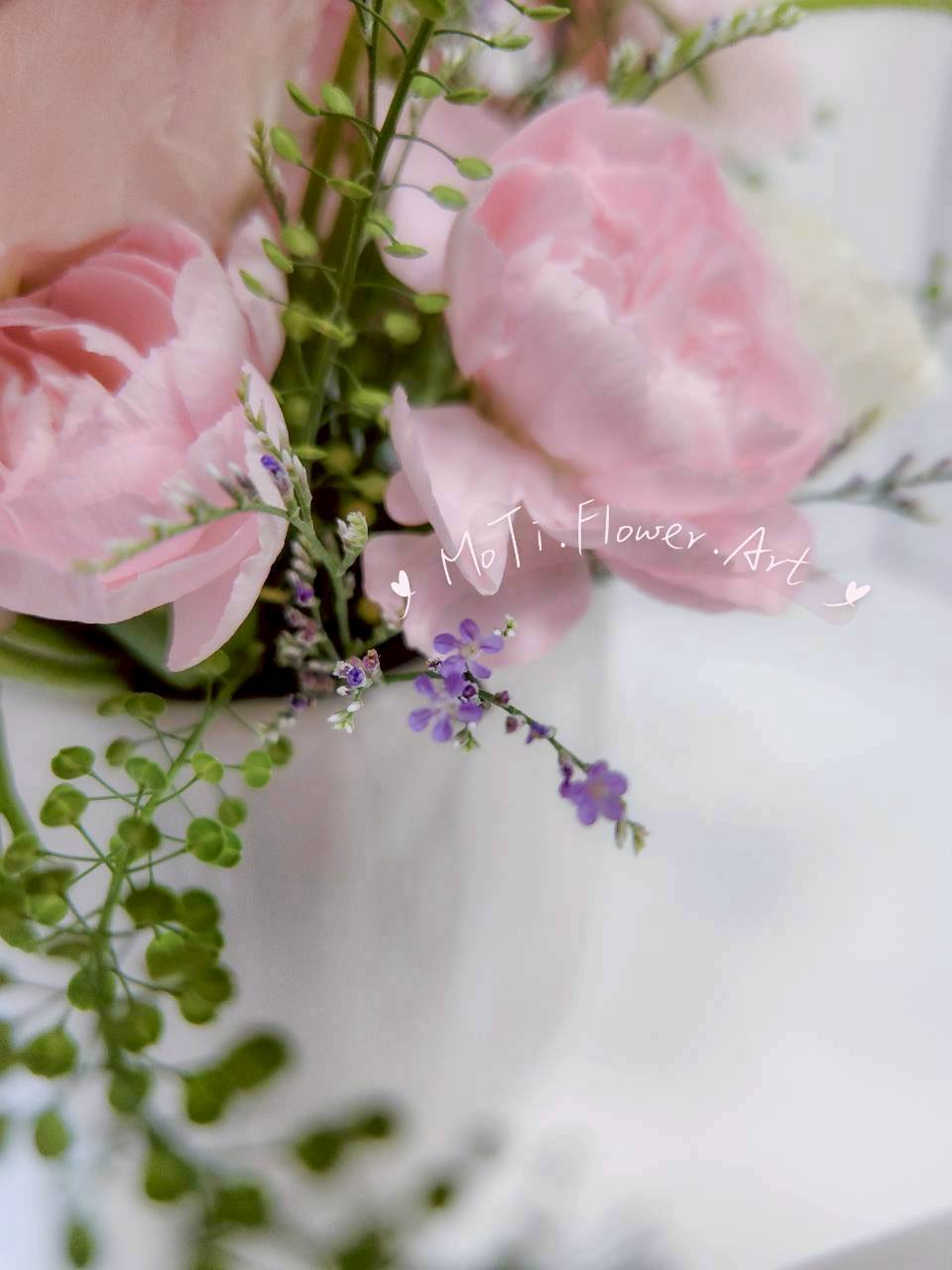 康乃馨桌花 ( S，藍粉色系 )