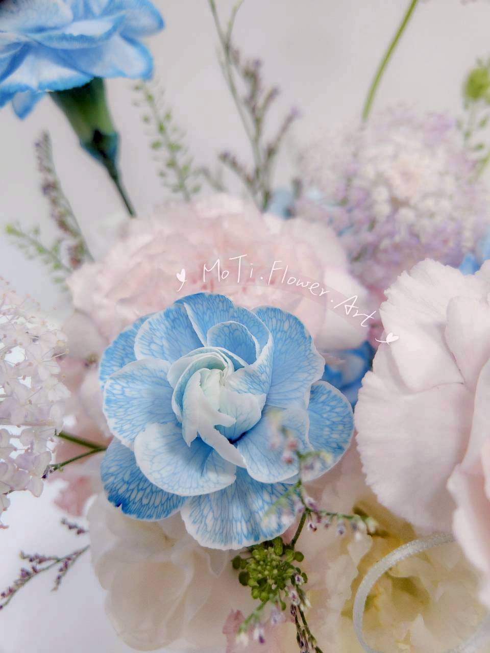 康乃馨桌花 ( S，藍粉色系 )