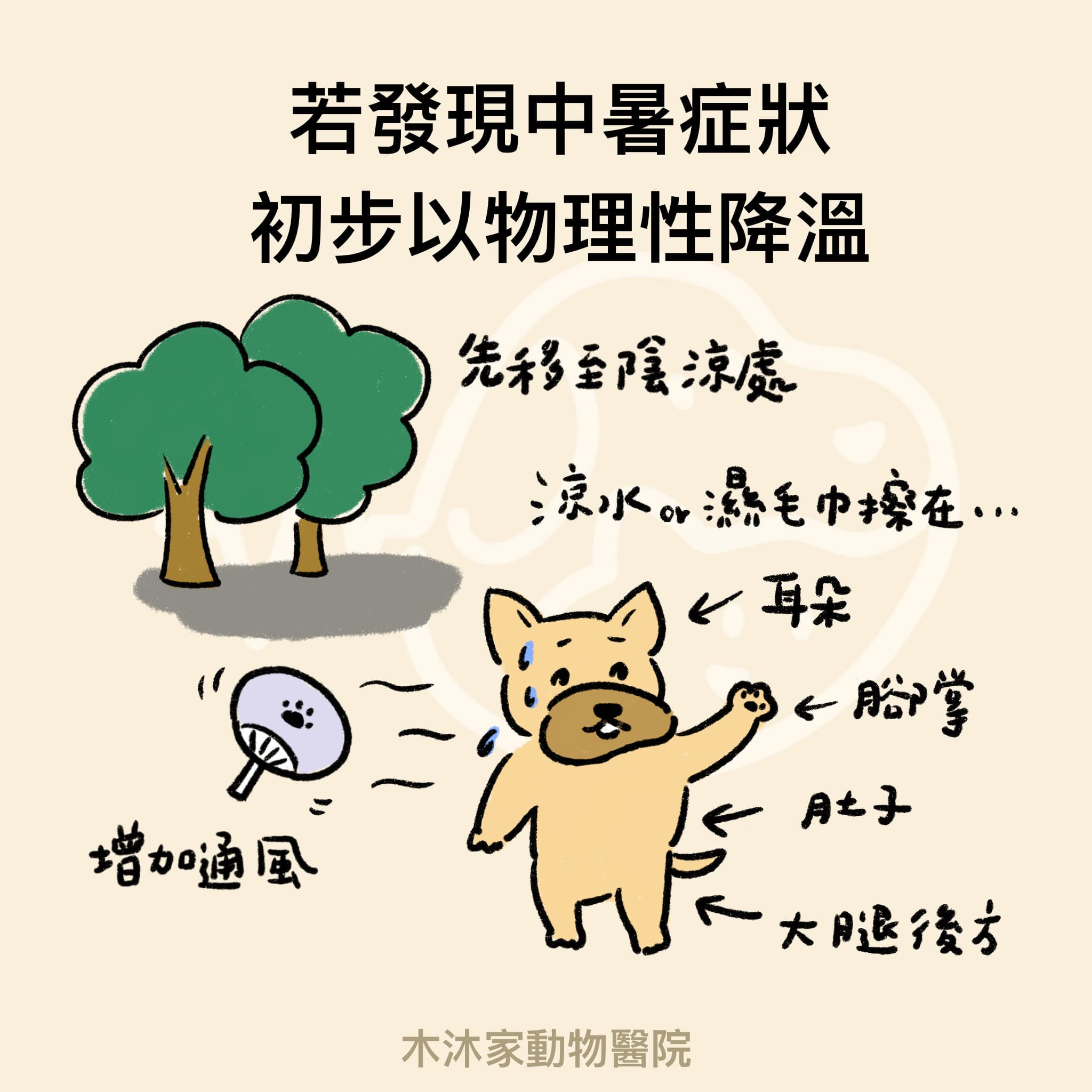 發現狗狗中暑的降溫方式