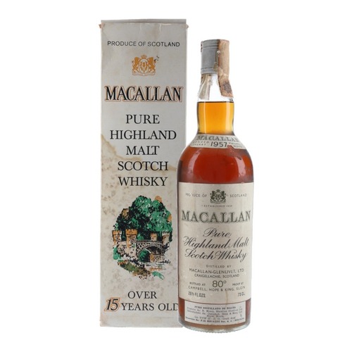 麥卡倫 15年 1957年 絕版品 Macallan 15yo 1957 80 proof