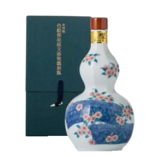  響21年 有田燒 色絵柴垣桜文面取瓢形瓶 日本威士忌 Hibiki 21 Japanese Whisky