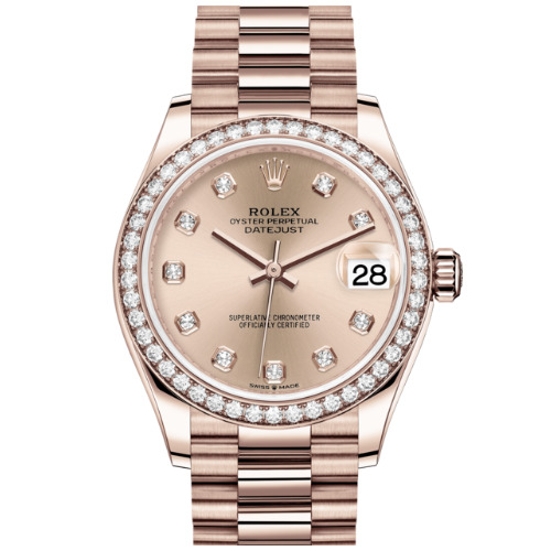 勞力士Rolex Datejust腕錶永恒鑽石及永恒玫瑰金蠔式款 型號278285RBR-0025