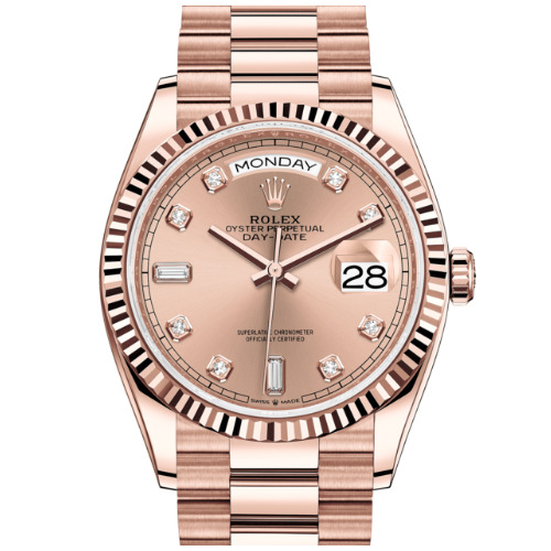 勞力士Rolex Day-Date腕錶永恒玫瑰金蠔式款 型號128235-0009