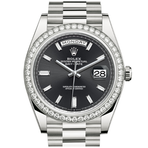  勞力士Rolex Day-Date腕錶鑽石及白色黃金蠔式款 型號228349RBR-0003