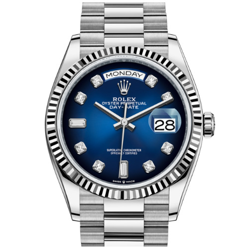勞力士Rolex Day-Date腕錶白色黃金蠔式款 型號128239-0023