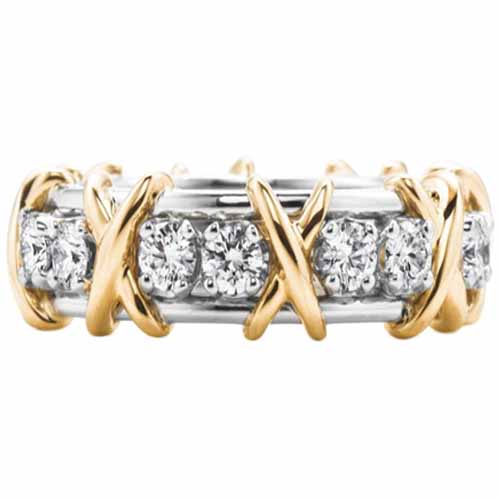蒂芙尼 Tiffany & Co. Schlumberger 系列 Sixteen Stone 鑲鑽戒指 