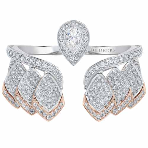 De Beers 戴比爾斯 高級珠寶 Metamorphosis by De Beers系列 Spring 18K白金玫瑰金鑽石雙