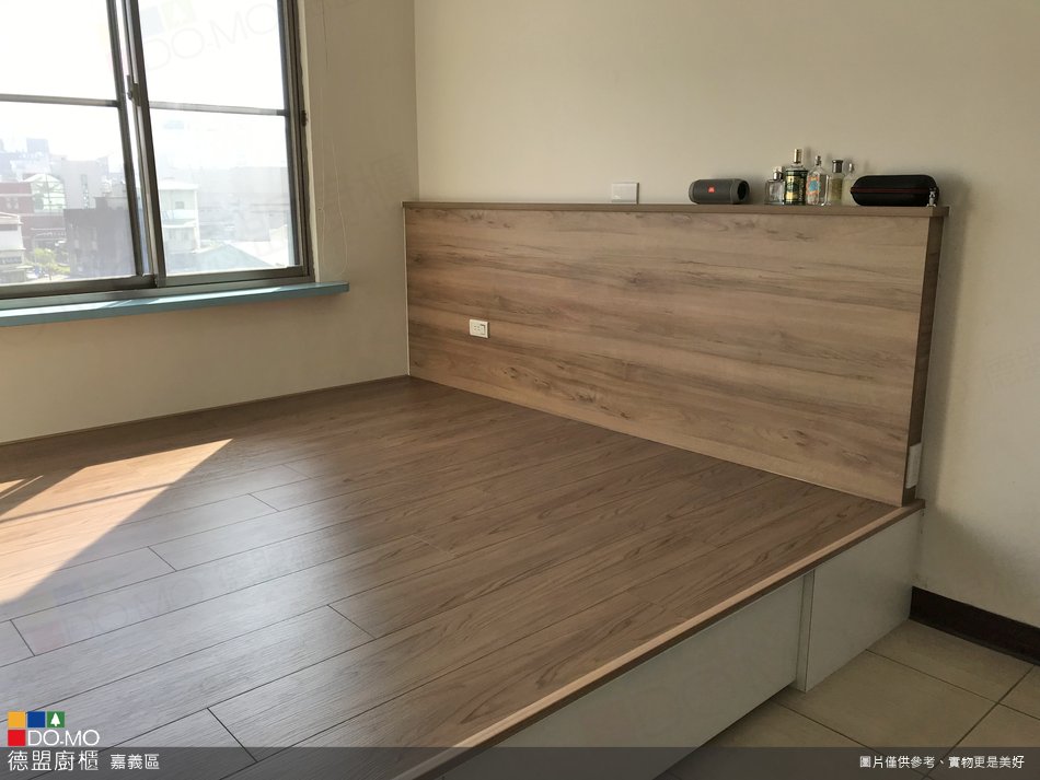 嘉義系統家具案例：博愛路黃小姐，架高木地板與系統櫥櫃的機能收納