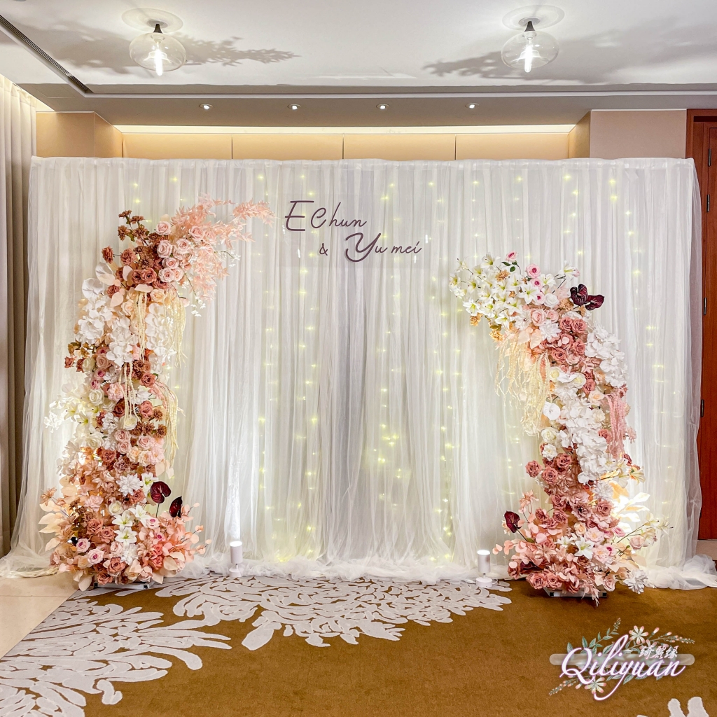 胭脂玫瑰/婚禮花藝佈置/桃園婚禮花藝佈置