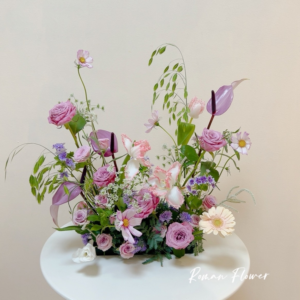中大型鮮花長桌花/長