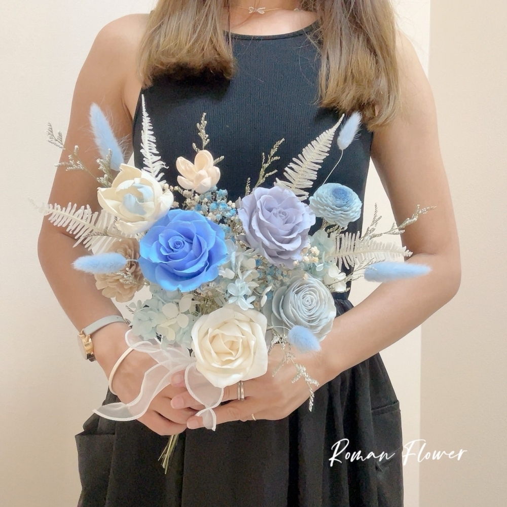 永生乾燥新娘捧花B.
