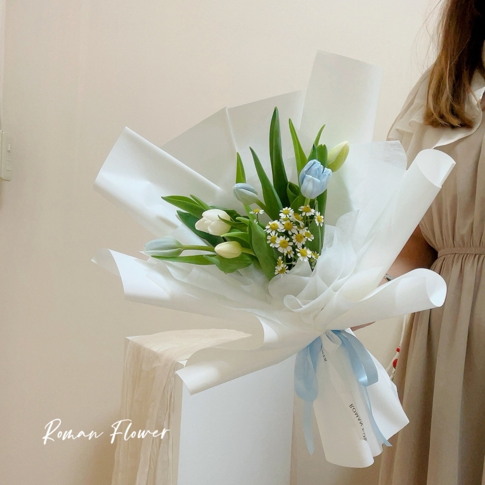 韓式鬱金香鮮花束~藍