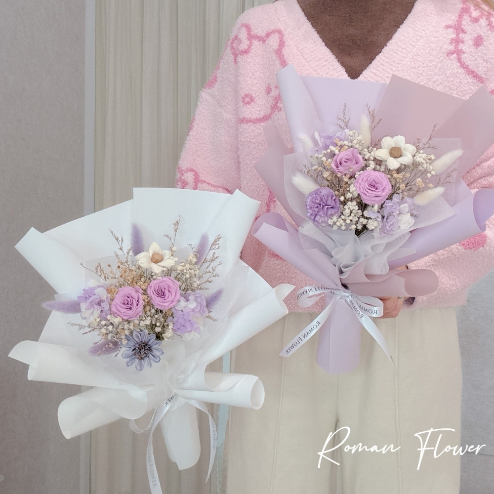 韓式永生玫瑰綜合花束