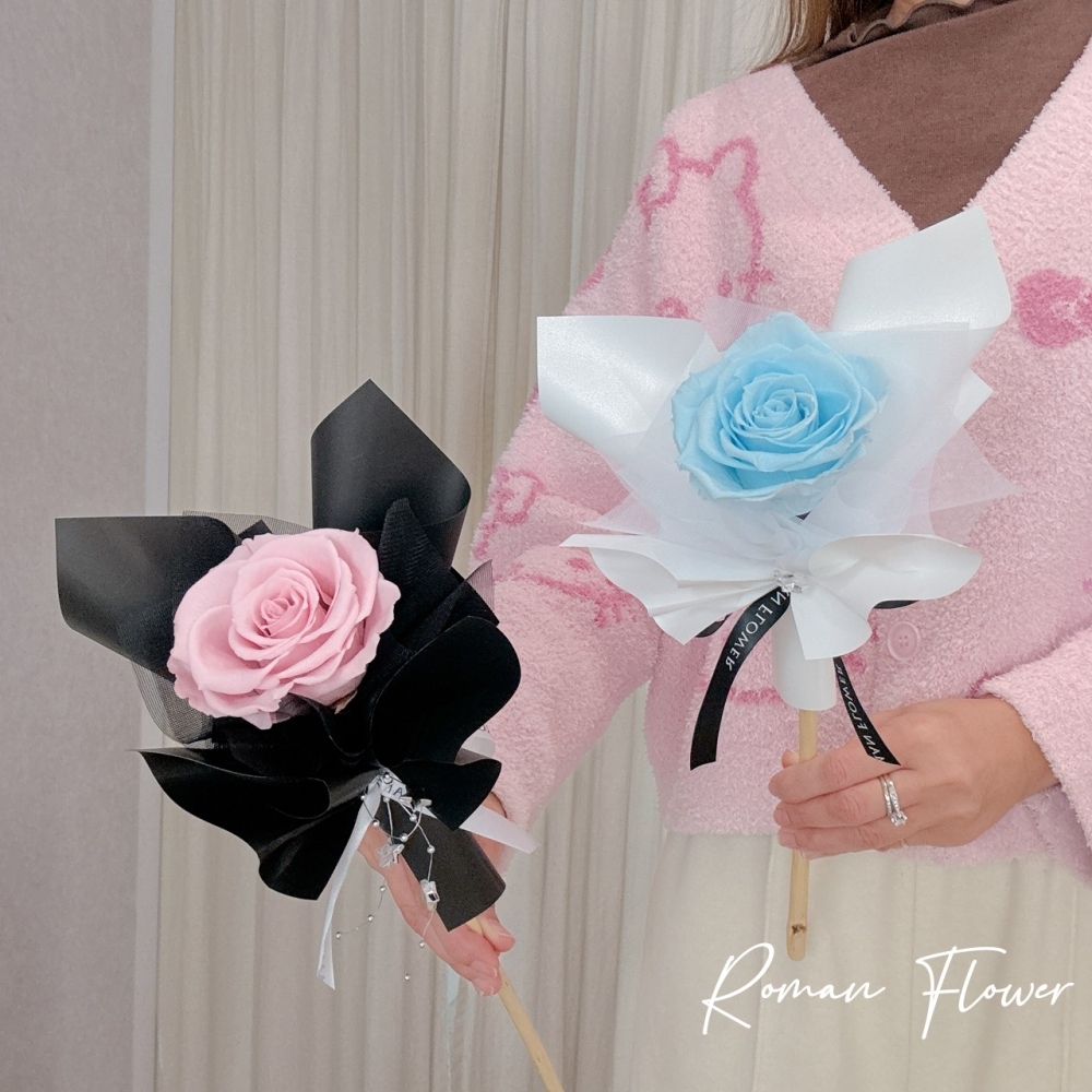 韓式頂級厄瓜多永生玫瑰單支花束