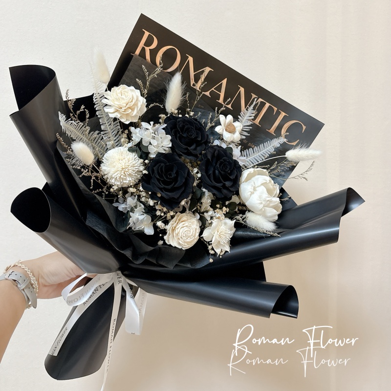 韓式永生玫瑰綜合花束