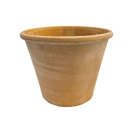 Deroma 細邊紅陶白紋25cm