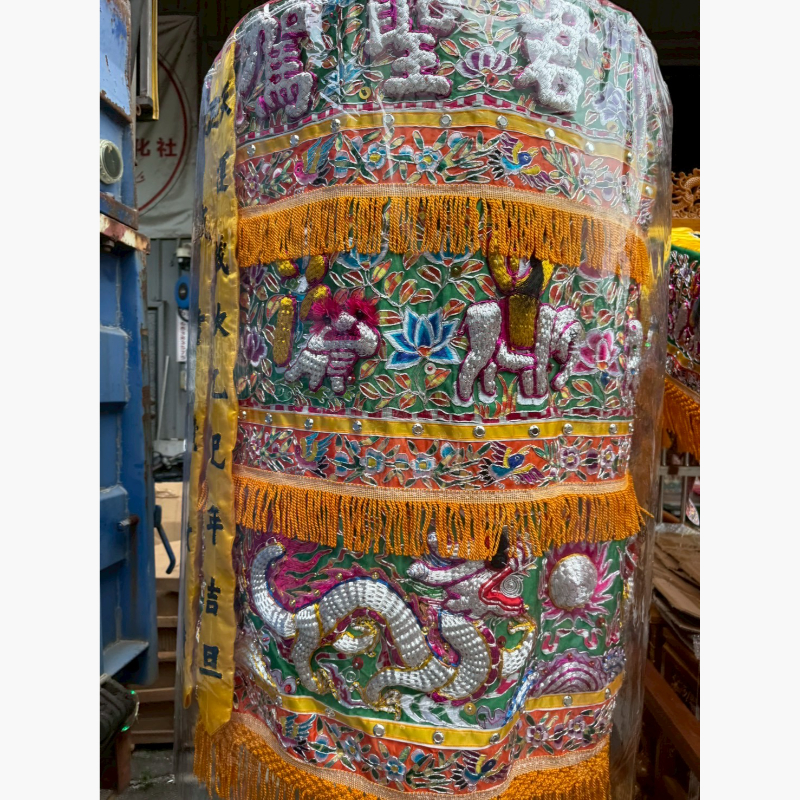 繡品半手工跳西涼傘-高雄繡莊承製,高雄手工繡布承製